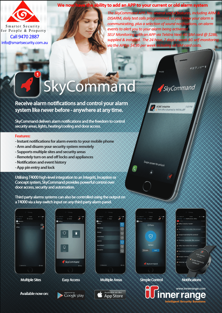 SkyCommand self-monitoring app